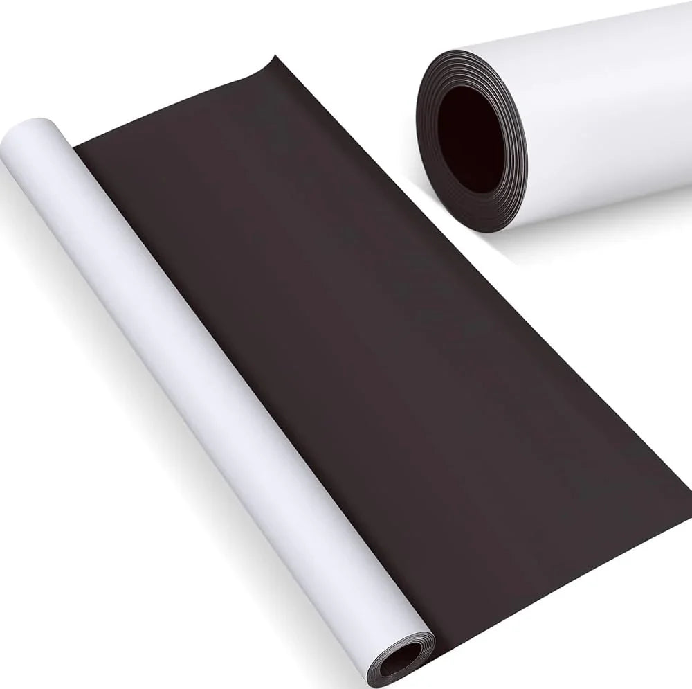 Black and white magnetic sheet roll for advertising, construction, industrial use